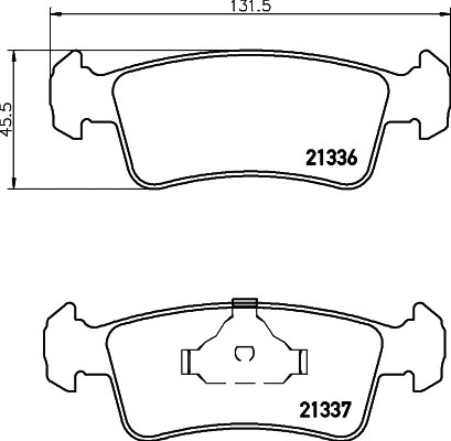 Brake Pad Set, disc brake (2133601)