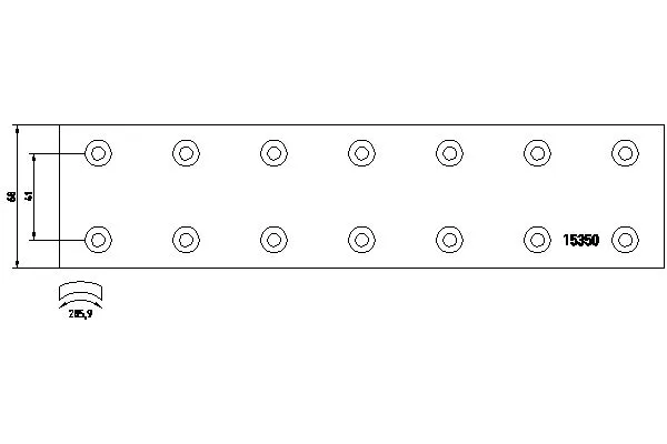 Brake Lining Kit, drum brake (1534906)