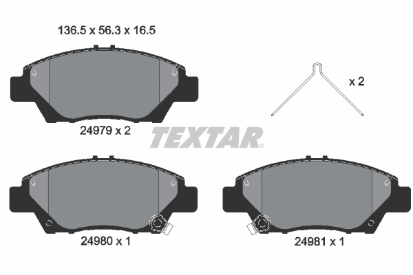 Brake Pad Set, disc brake (2497901)