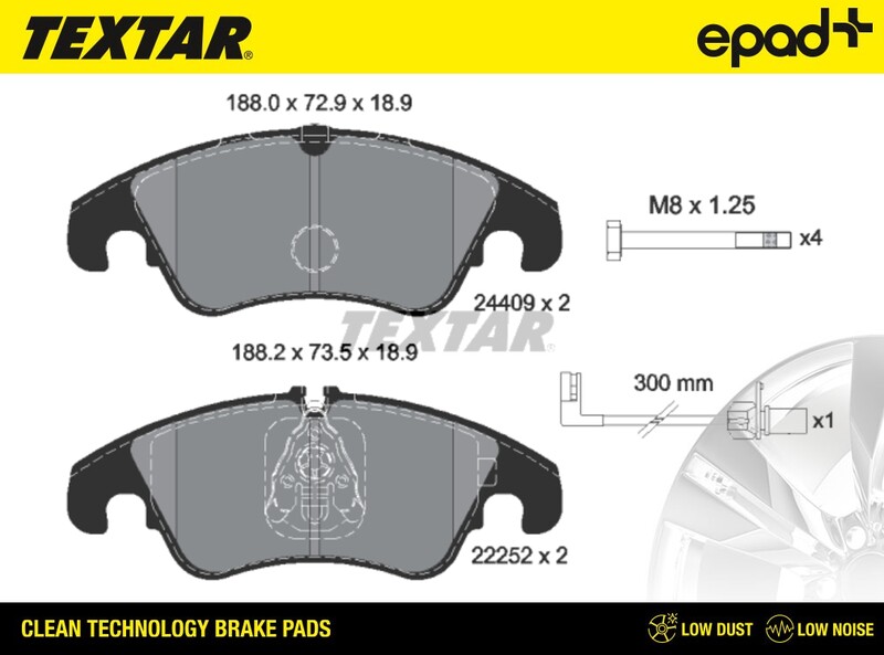 Brake Pad Set, disc brake (2440903CP)