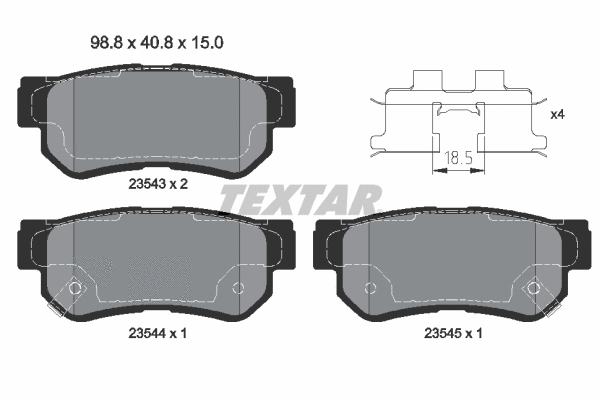 Brake Pad Set, disc brake (2354301)
