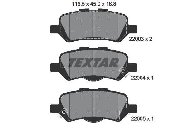 Brake Pad Set, disc brake (2200301)