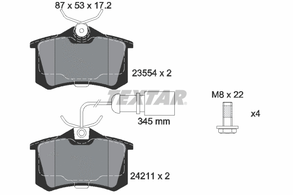 Brake Pad Set, disc brake (2421101)