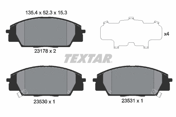 Brake Pad Set, disc brake (2317801)