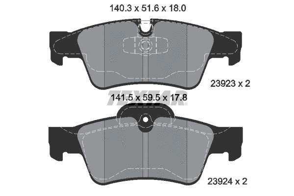 Brake Pad Set, disc brake (2392302)