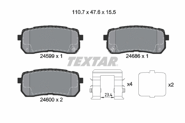 Brake Pad Set, disc brake (2459904)