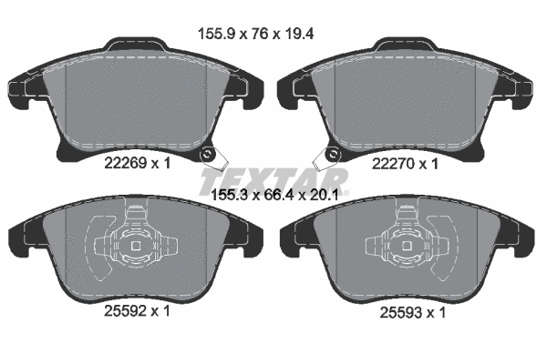 Brake Pad Set, disc brake (2226901)