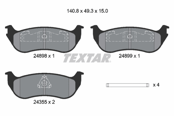 Brake Pad Set, disc brake (2489803)