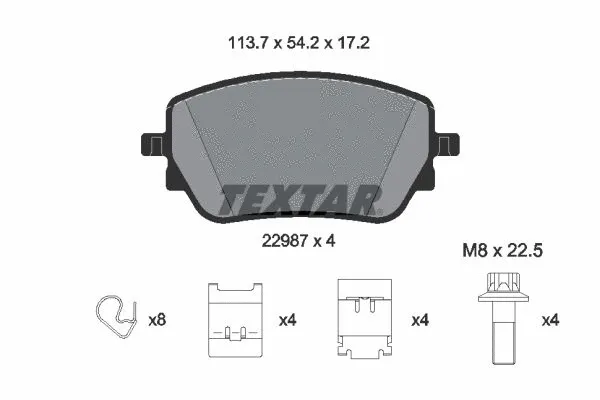 Brake Pad Set, disc brake (2298701)