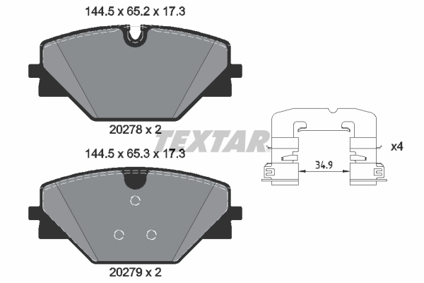 Brake Pad Set, disc brake (2027801)