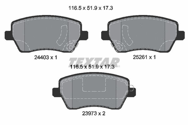 Brake Pad Set, disc brake (2440301)