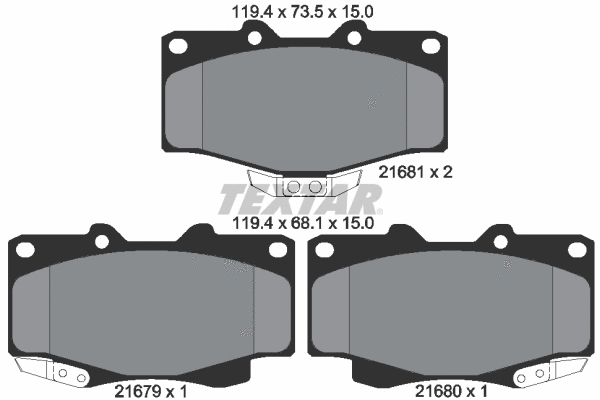 Brake Pad Set, disc brake (2167904)