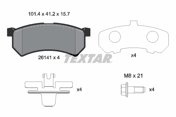 Brake Pad Set, disc brake (2614101)