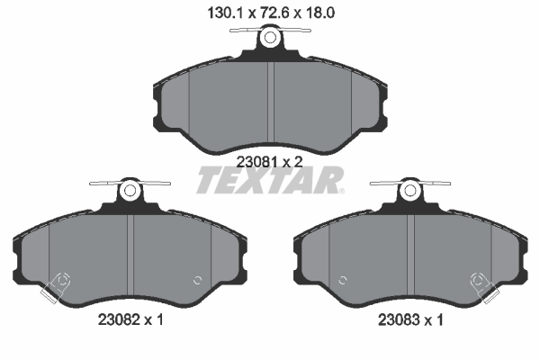 Brake Pad Set, disc brake (2308101)