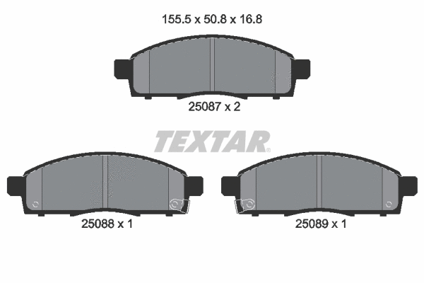 Brake Pad Set, disc brake (2508701)