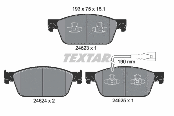 Brake Pad Set, disc brake (2462301)