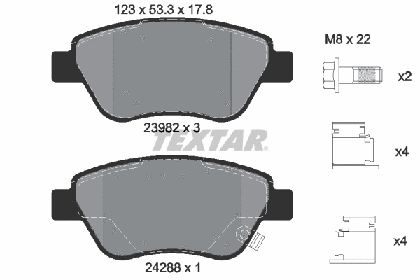 Brake Pad Set, disc brake (2398202)