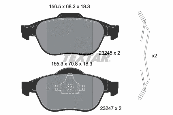 Brake Pad Set, disc brake (2324502)