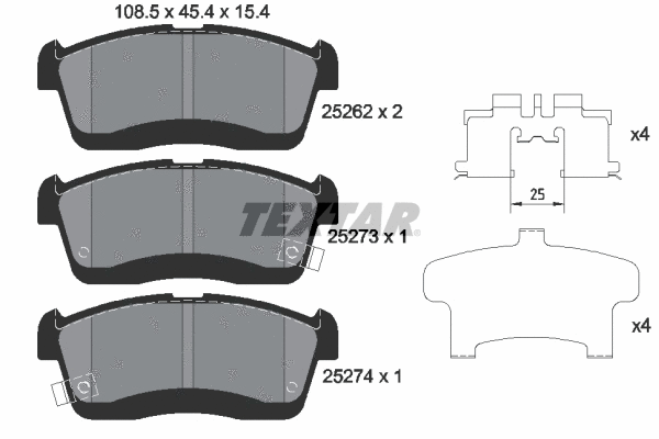 Brake Pad Set, disc brake (2526201)