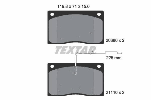 Brake Pad Set, disc brake (2038002)