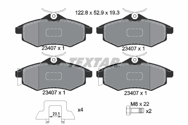 Brake Pad Set, disc brake (2340702)