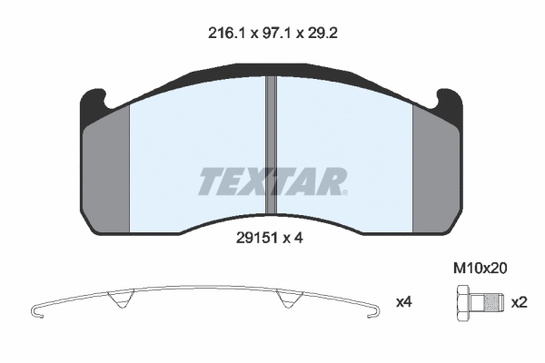 Brake Pad Set, disc brake (2915102)