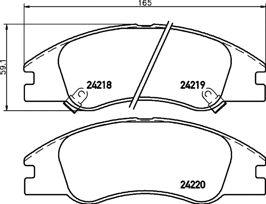 Brake Pad Set, disc brake (2421804)