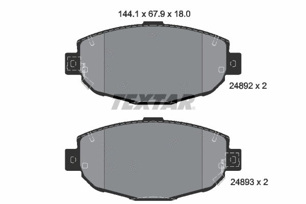 Brake Pad Set, disc brake (2489201)