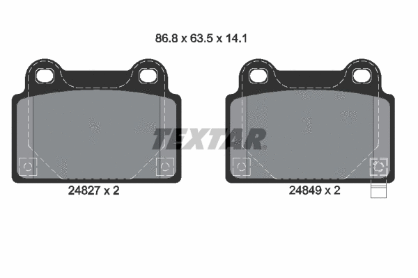 Brake Pad Set, disc brake (2482701)