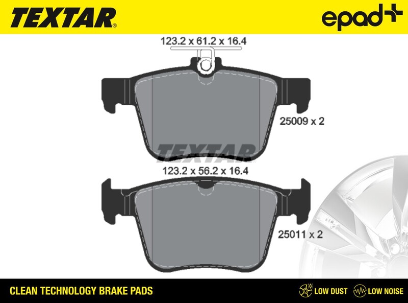 Brake Pad Set, disc brake (2500901CP)