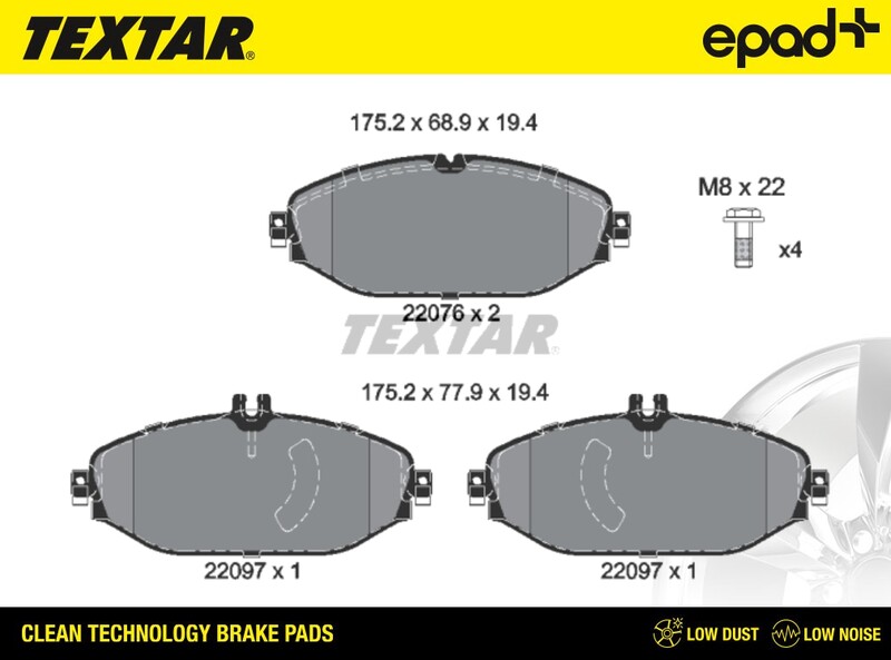 Brake Pad Set, disc brake (2207601CP)