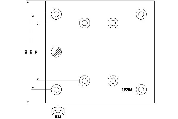 Brake Lining Kit, drum brake (1970607)
