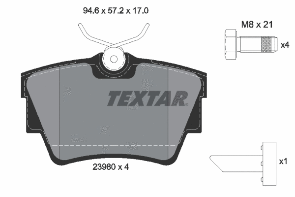 Brake Pad Set, disc brake (2398001)