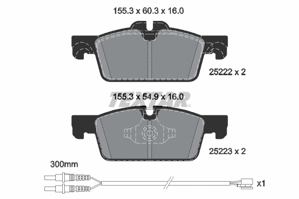 Brake Pad Set, disc brake (2522204)