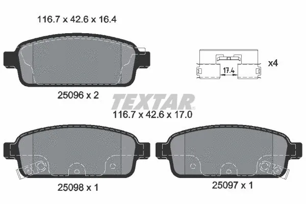 Brake Pad Set, disc brake (2509602)