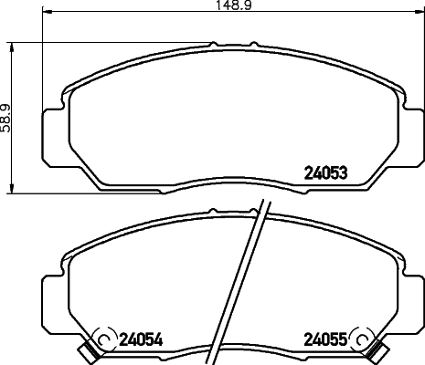 Brake Pad Set, disc brake (2405303)