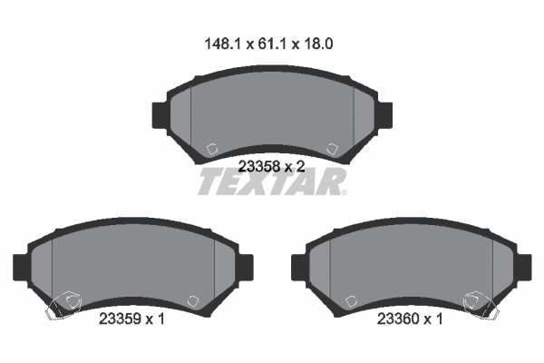 Brake Pad Set, disc brake (2335801)