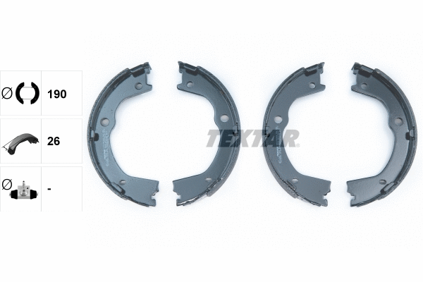 Brake Shoe Set, parking brake (91075900)