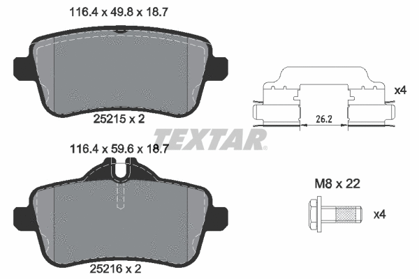 Brake Pad Set, disc brake (2521501)