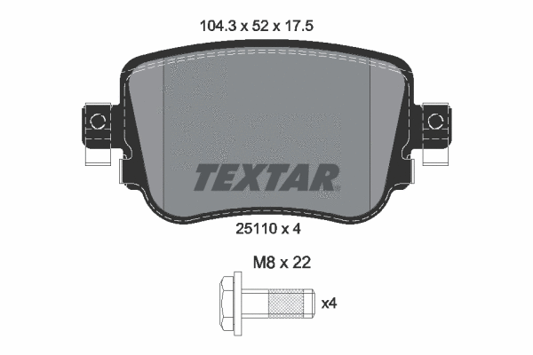 Brake Pad Set, disc brake (2511003)