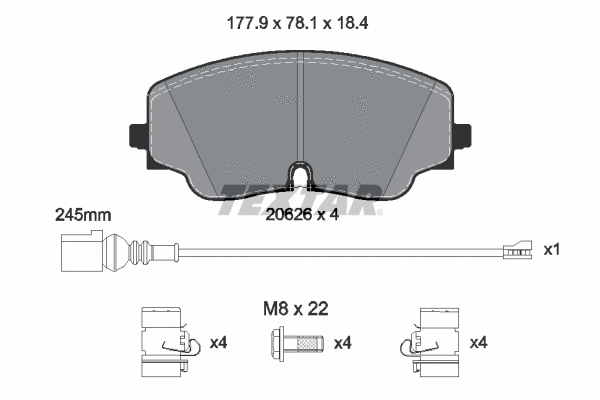 Brake Pad Set, disc brake (2062601)