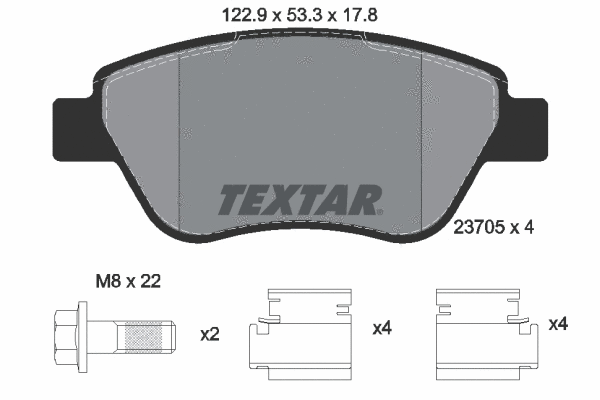 Brake Pad Set, disc brake (2370503)