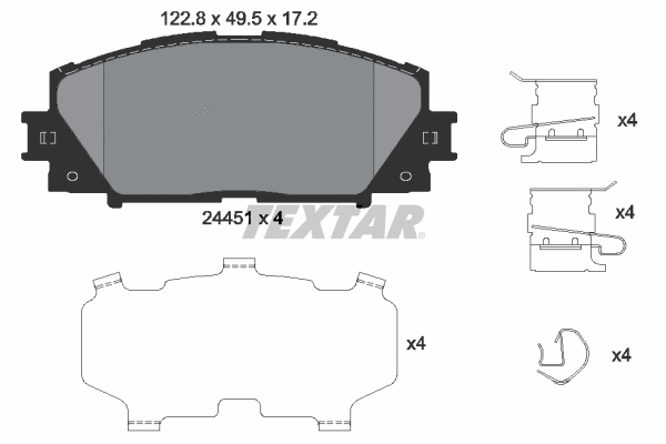 Brake Pad Set, disc brake (2445103)