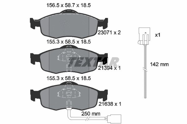 Brake Pad Set, disc brake (2307104)