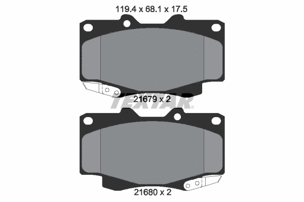 Brake Pad Set, disc brake (2168003)