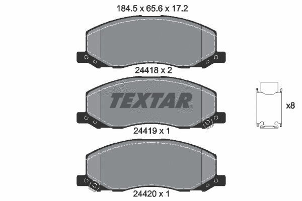 Brake Pad Set, disc brake (2441801)