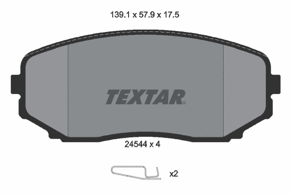 Brake Pad Set, disc brake (2454401)