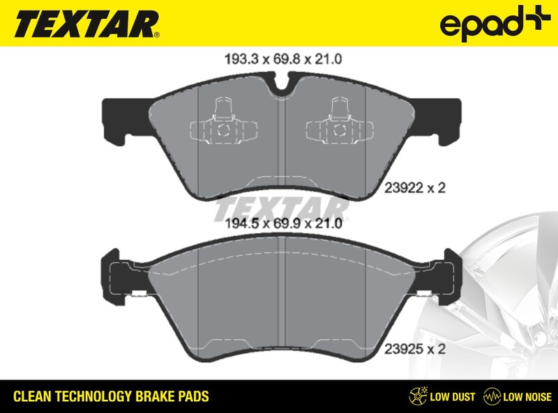 Brake Pad Set, disc brake (2392201CP)