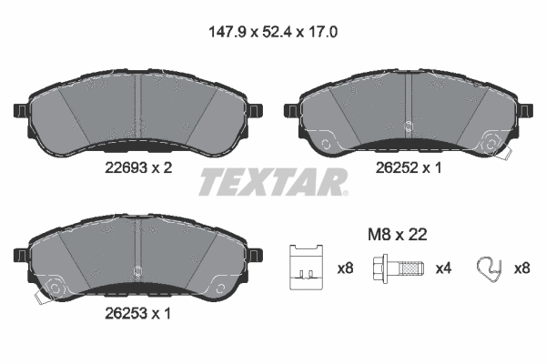 Brake Pad Set, disc brake (2269301)
