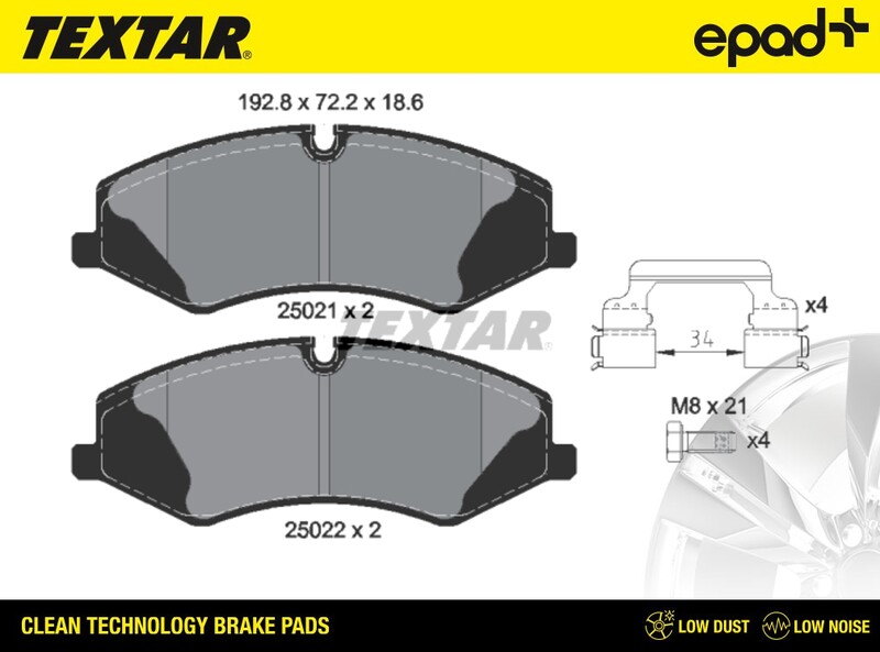 Brake Pad Set, disc brake (2502101CP)